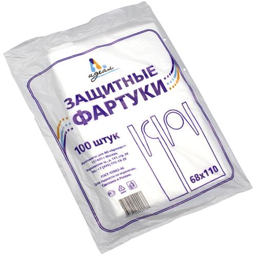 Фартук ПНД 68х110, голубой 100 шт/уп*1000