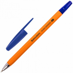 Ручка шариковая Brauberg синяя, 0,7 мм, линия письма 0,35 мм, M-500 Orange* 50 Ручка шариковая Brauberg синяя, 0,7 мм, линия письма 0,35 мм, M-500 Orange* 50