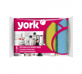 Губки для мытья посуды YORK МАХI поролоновые 100х70х30мм, 5 шт/уп *50