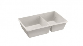 Лоток OneClick Bottom ДНО 200х120х55мм 2-х секционный Белый 800B/w *300 Лоток OneClick Bottom ДНО 200х120х55мм 2-х секционный Белый 800B/w *300
