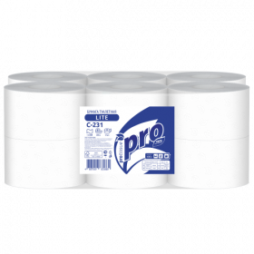 Туалетная бумага Мягкий знак PRO, "LITE" 200 м, 1 слой *12