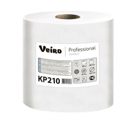Полотенца бумажные с центральной вытяжкой Veiro Professional Comfort KP210 1-сл белые 200 м,6 рул/уп