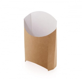 Упаковка для картофеля фри "Kraft series" ECOFRY-L/Kraft 84х54х150 мм, 100 шт/уп *800