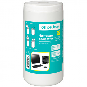 Салфетки чистящие влажные OfficeClean для экранов всех типов в тубе 100шт