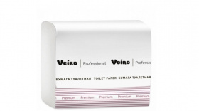 Туалетная бумага листовая Veiro Professional Premium TV-302 2-сл, белая, 250 листов*30