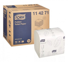 Туалетная бумага листовая Tork Advanced T3, 2-слойная, белая, 242 листа, 36 пачек в упаковке Туалетная бумага листовая Tork Advanced T3, 2-слойная, белая, 242 листа, 36 пачек в упаковке