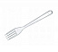 Вилка столовая 18 см, Прозрачная, Кристалл ПС (х50/2000) Вилка столовая 18 см, Прозрачная, Кристалл ПС (х50/2000)